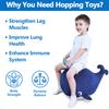 iPlay, iLearn Bouncy Pals Kids Whale Hopper Ball, Ride on Hopping Toy, Inflatable Plush Bouncing Animal W/Pump, Indoor Outdoor Riding Jumping Gift for 18 Month 2 3 4 5 Year Old Toddler Boy Girl Child view 2
