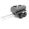 Dilwe RC Car Trailer Chassis, Oil Trailer Chassis DIY Accessoy Compatible with B24 B16 B36 B36KIT Military Truck RC Car view 3