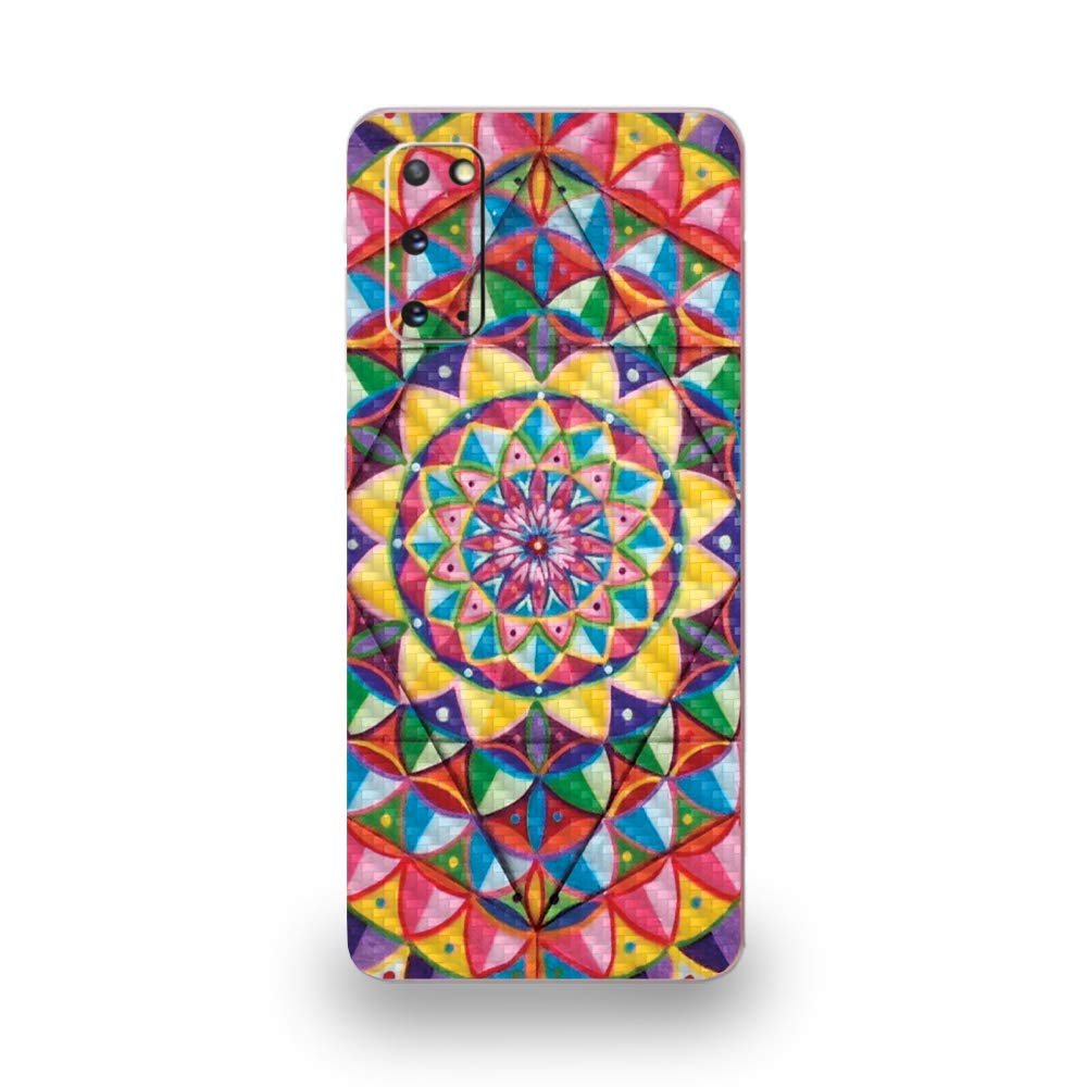 MightySkins Carbon Fiber Skin for Samsung Galaxy S20 - Rainbow Kaleidoscope | Protective, Durable Textured Carbon Fiber Finish | Easy to Apply | Made in The USA