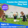 Fun Forts Glow Fort Building Kit for Kids - 81 Pack Glow in The Dark STEM Building Toys Indoor Outdoor Play Tent for Kids Construction Toys with 53 Rods and 28 Spheres view 3