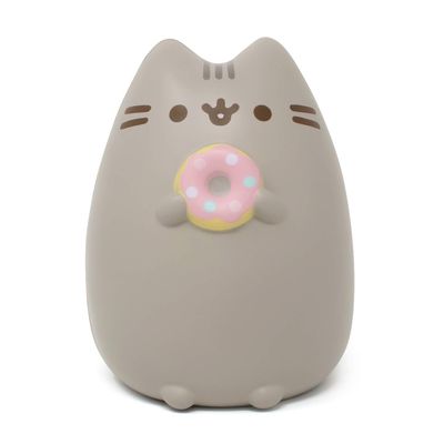 Hamee Pusheen Cat Slow Rising Cute Jumbo Squishy Toy (Bread Scented, 6.3 inch) [Birthday Gift Bags, Party Favors, Gift Basket Filler, Stress Relief Toys] - Pusheen with Donut