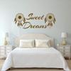 VWAQ Sweet Dreams Wall Decal Nursery - Dream Catcher Decor Kids Night Time Sticker (Brown, 8" H X 22" W) view 2