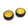 T Tulead Mini Tire Wheels Plastic Wheels Parts 2.6-Inch Diameter Gear Wheel Pack of 12 view 2