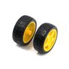 T Tulead Mini Tire Wheels Plastic Wheels Parts 2.6-Inch Diameter Gear Wheel Pack of 12 view 3