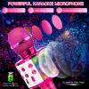 ShinePick Karaoke Microphone, 4 in 1 Wireless Microphone with LED Lights Handheld Portable Karaoke Machine, Home KTV Player, Compatible with Android & iOS Devices(Purple) view 2