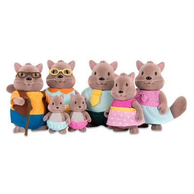 Li'l Woodzeez Squirrel Family with Grandparents