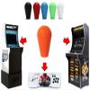 Alvatron US Style Joystick Oval Bat Top Handle Replaces Japanese Ball Tops for Arcade1up, Legends Ultimate Arcade, Pandora's Box (Orange) view 1