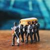 1/64 Pallbearer Team Action Figure Model,Ghana Funeral Dancing While Carrying Coffin,Action Figure Car Decor - Standing view 2