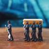 1/64 Pallbearer Team Action Figure Model,Ghana Funeral Dancing While Carrying Coffin,Action Figure Car Decor - Standing view 4