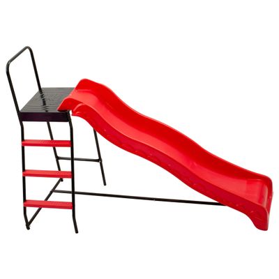 Trampoline Ladder Slide Combo with Wide Platform; Safe Trampoline Entry and Exit for Toddlers and Kids; Fits Standard Round or Rectangle Trampolines with Net or Without; Wide 3 Step Ladder and Slide