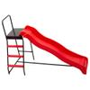 Trampoline Ladder Slide Combo with Wide Platform; Safe Trampoline Entry and Exit for Toddlers and Kids; Fits Standard Round or Rectangle Trampolines with Net or Without; Wide 3 Step Ladder and Slide view 1