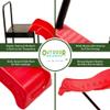 Trampoline Ladder Slide Combo with Wide Platform; Safe Trampoline Entry and Exit for Toddlers and Kids; Fits Standard Round or Rectangle Trampolines with Net or Without; Wide 3 Step Ladder and Slide view 4