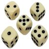 Cyber-Deals Set of Dice Cup with Storage Compartment Black PU Leather Red Felt Lined + (5) 16mm Poker Dice (Gift Boxed) (Pip/Dot Dice (Rounded Corners) - Ivory) view 2