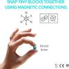 PIXIO Lava - Tiny Magnetic Blocks Building Toy in The Pixel Art Style with Free App - 5/16" Plastic Cubes with 6 Magnets Inside - Open Ended Toy - Creativity Toy for Ages 6+ - 60pcs view 2