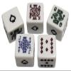 Cyber-Deals Set of Dice Cup with Storage Compartment Black PU Leather Red Felt Lined + (5) 16mm Poker Dice (Gift Boxed) (Poker (Squared Corners, Spades Ace) - White) view 2