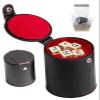 Cyber-Deals Set of Dice Cup with Storage Compartment Black PU Leather Red Felt Lined + (5) 16mm Poker Dice (Gift Boxed) (Spanish Poker (Squared Corners) - Ivory) view 1