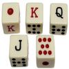 Cyber-Deals Set of Dice Cup with Storage Compartment Black PU Leather Red Felt Lined + (5) 16mm Poker Dice (Gift Boxed) (Spanish Poker (Squared Corners) - Ivory) view 2
