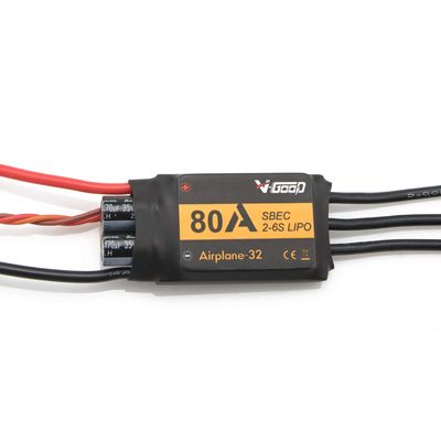 V-Good RC 32-Bit 80A 2-6S Brushless ESC for RC Airplane - 0.7
