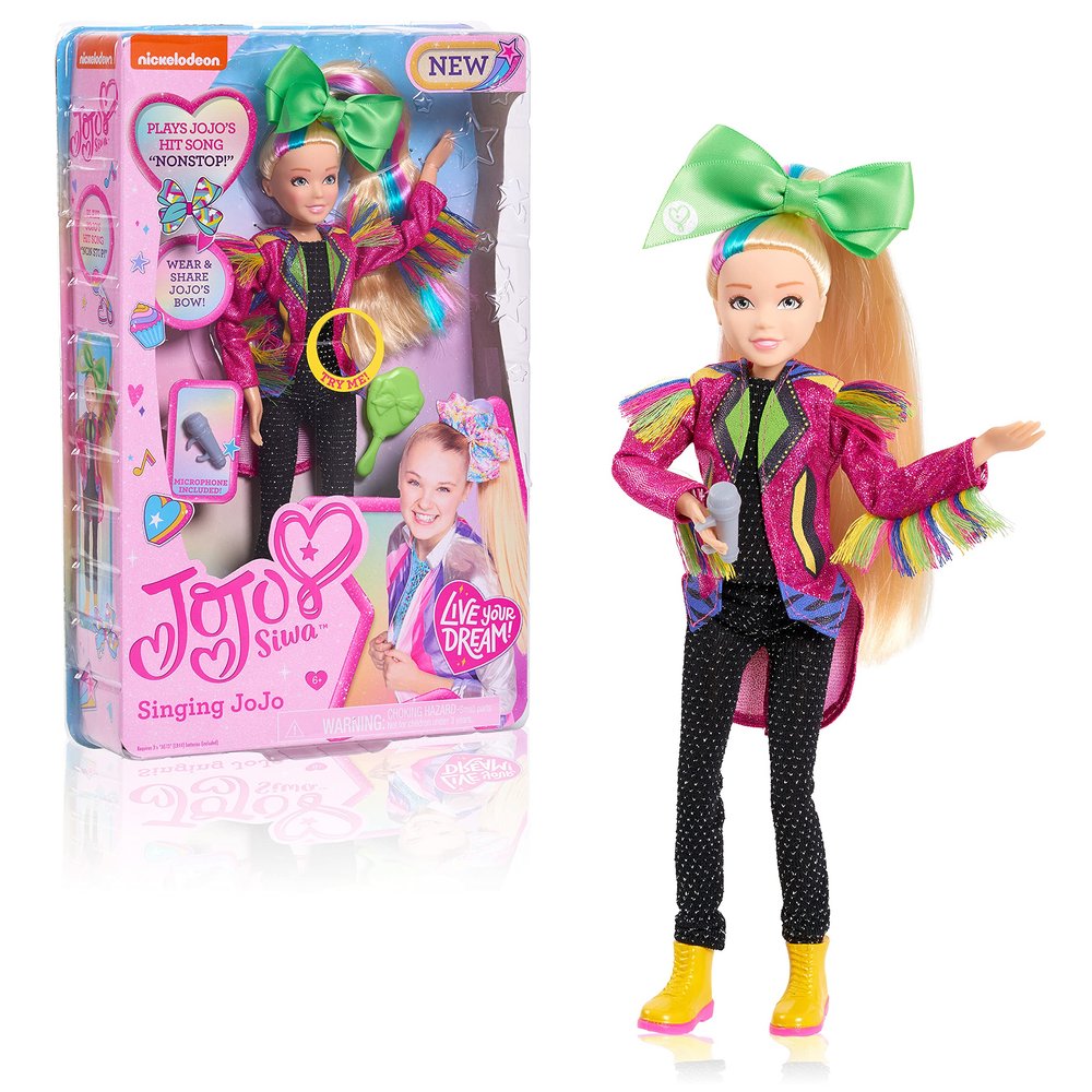 JoJo Siwa 10 Inch Singing Doll, Sings Hit Song Titled "Non-Stop", Pink Jacket with Rainbow Fringe, Kids Toys for Ages 6Up by Just Play