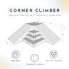 Foamnasium Corner Climber, Indoor Foam Playset, 6 Piece Soft Toddler and Active Kids Play Foam Climber for Crawling, Climbing, Sliding and Jumping, Made in The US, Pewter view 2