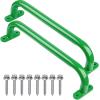Purife 17.2 Inch Metal Playground Handles Green Set of 2- Outdoor Swing Sets Safety Handles - Playset Grab Bar, Indoor Kids Climbing Monkey Bars for Playhouse, Treehouse, Jungle Gym view 1