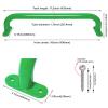 Purife 17.2 Inch Metal Playground Handles Green Set of 2- Outdoor Swing Sets Safety Handles - Playset Grab Bar, Indoor Kids Climbing Monkey Bars for Playhouse, Treehouse, Jungle Gym view 3