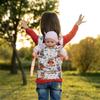 HappyVk- Baby Doll Carrier - Front and Back Carry Positions - Adjustable Straps- Pretend Play Toy for Girls view 3