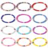 Cooluckday Heishi Surfer Bracelets for Women Boho Beaded Bracelet Friendship Polymer Clay Rainbow Bracelet Stack Vinyl Disc Stackable Bracelet view 1