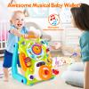 3-in-1 Baby Walker for Boy Girls Sit to Stand Toy Activity Center Drawing Board Infant Toys for 1 Year Old Birthday Gifts 9 12 18 Months 2 3 Year Old Kid Toddler Push Toy Musical Sound Light Effect view 2