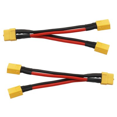 Micro Traders 2Pcs 1-Female to 2-Male XT30 Parallel Battery Connector, 18cm Length for RC Aircraft Balance Charger