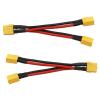 Micro Traders 2Pcs 1-Female to 2-Male XT30 Parallel Battery Connector, 18cm Length for RC Aircraft Balance Charger view 1