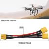 Micro Traders 2Pcs 1-Female to 2-Male XT30 Parallel Battery Connector, 18cm Length for RC Aircraft Balance Charger view 3