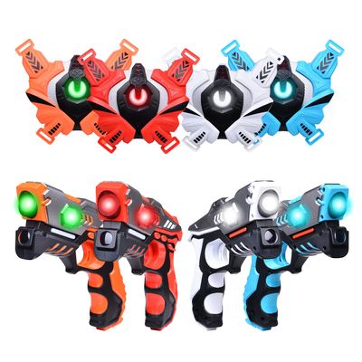 Laser Tag Guns, Upgraded Version  Infrared Laser Tag Guns with Vests 4 Pack for Kids Adults Indoor Outdoor Group Activity Battle, Best Christmas and Birthday Gift for Kids Age 6/