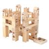 Wooden Marble Run for Kids Ages 4-8, 80 Pieces Wood Building Blocks Toys and Construction Play Set, Marble Track Maze Game STEM Learning Toys Gifts for Boys Girls (80pc Set) view 1