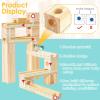 Wooden Marble Run for Kids Ages 4-8, 80 Pieces Wood Building Blocks Toys and Construction Play Set, Marble Track Maze Game STEM Learning Toys Gifts for Boys Girls (80pc Set) view 2