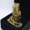 Smuggler's Dice Accurate Stainless Steel Gold Plated Deluxe Solo Dice - Antique view 3