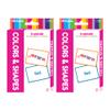 BAZIC Products Colors & Shapes Flash Cards, Double-Sided with Picture Name with Illustrations, Comprehension Flashcards, (36/Pack), 2-Packs view 1