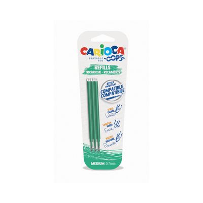 CARIOCA Oops Refill Green Blister Pack 3 pcs