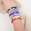 Cooluckday Heishi Surfer Bracelets for Women Vsco Boho Beaded Bracelet Friendship Polymer Clay Rainbow Bracelet Stack Vinyl Disc Stackable Bracelet view 2