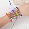 Cooluckday Heishi Surfer Bracelets for Women Vsco Boho Beaded Bracelet Friendship Polymer Clay Rainbow Bracelet Stack Vinyl Disc Stackable Bracelet view 3