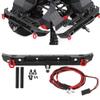 2LED Lights Metal Rear Bumper with D-Rings Fit for SCX10 III AXI03007 1/10 RC Car Model view 1