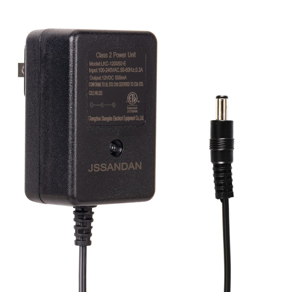 12V Charger for Kids Ride-on Car Toys, 12V 500mA Power Adapter, Universal for Electric Baby Carriages