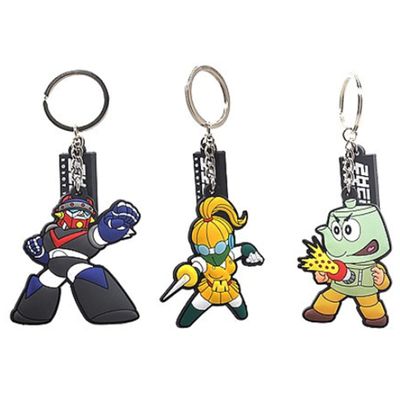 3Pcs Key Ring Set, Korean Robot Character for Room Decor Christmas, Marry Cane-Robot TaekwonV Figure Keyholder