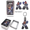 3Pcs Key Ring Set, Korean Robot Character for Room Decor Christmas, Marry Cane-Robot TaekwonV Figure Keyholder view 2