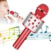 KIDWILL Wireless Bluetooth Karaoke Microphone for Kids, 5-in-1 Portable Handheld Karaoke Mic Speaker Player Recorder with Adjustable Remix FM Radio for Kids Girls Boys Teens Birthday (Red) view 1
