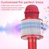 KIDWILL Wireless Bluetooth Karaoke Microphone for Kids, 5-in-1 Portable Handheld Karaoke Mic Speaker Player Recorder with Adjustable Remix FM Radio for Kids Girls Boys Teens Birthday (Red) view 2
