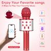 KIDWILL Wireless Bluetooth Karaoke Microphone for Kids, 5-in-1 Portable Handheld Karaoke Mic Speaker Player Recorder with Adjustable Remix FM Radio for Kids Girls Boys Teens Birthday (Red) view 3