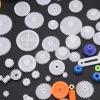 78pcs Worm Rack Kits Accessories Plastic Gears Pulley Belt Gear Shaft Belt DIY Set view 3