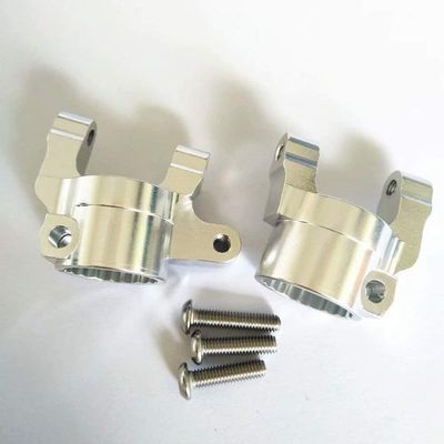 2pcs Aluminum Steering Knuckle Carriers C Hub Silver for Axial SCX10 II 90046 90047 AX31382