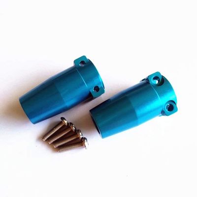 2pcs Aluminum Straight Axle Adapters Rear Axle Carriers Blue for Axial SCX10 II 90046 90047 AX31383